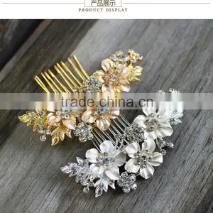 Cheap Price With High Quality Bridal Wedding Wear French Twist Hair Combs thumbnail-3
