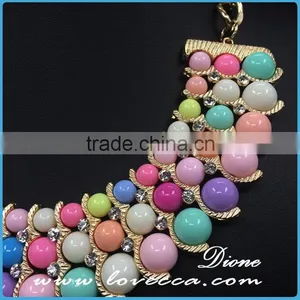 Luxury Classy Women Fashion Gold Alloy Exaggerate Statements Crystal Gift Necklace Wholesale thumbnail-3