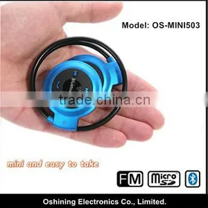 Popular Blue Delicate Mini Foldable Bluetooth Stereo Headphone With TF Card(OS-MINI503) thumbnail-1