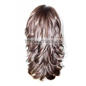 Manufacturer Supply Hot Sale Romamce Curl Fiber Curly Synthetic Lace Wig thumbnail-3