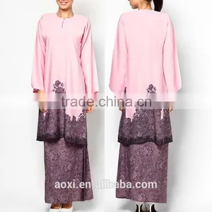 Loose Style Embroidered Matched Scarf Women Muslim Dress thumbnail-1