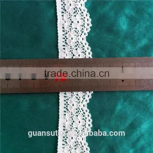 Best Price African French George White Lace Trimming, Polyester Elastic Fashion Trim Lace For Dresses thumbnail-3