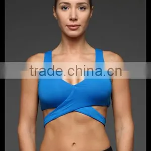 Kiteng High Quality Sport Bra With Crisscross Design in the Front Wicking Fabric and Padding Office In United States thumbnail-5