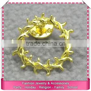 Angle Shaped Imitation Pearl Brooch, Fashion Imitation Gold Brooch Wholesale thumbnail-3