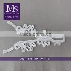 Wholesale Soft White Cotton Lace Collar, Embroidery Cotton Collar Lace for Ladies Wear thumbnail-1