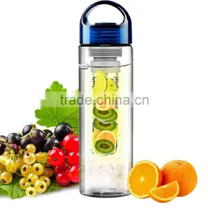 Fruit Infuser Water Bottle,plastic Sport Drinking Bottle Water Bottle,plastic Fruit Juice Bottles With Blue Cap thumbnail-1