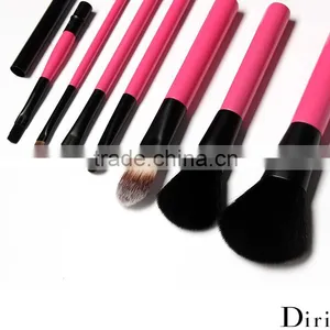 Hot Sale 7 Pcs Pink Color One Set Wooden Handle Professional Makeup Brush Set thumbnail-4