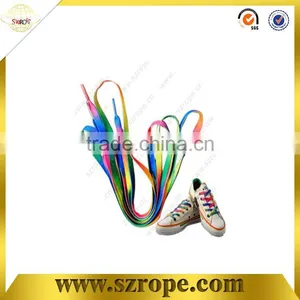 Green Fluorescence Shoelaces, Ribbon Shoelace thumbnail-1
