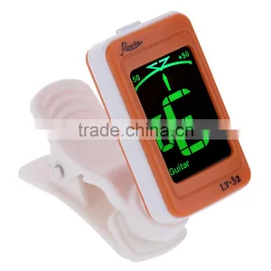 Rowin LT-32 Clip-on Guitar Tuner for Beginner Professional Digital Tuner for Acoustic Electric Bass Chromatic Violin Ukulele thumbnail-1