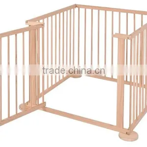 European Standard 4 Side Baby Child Wooden Foldable Kids Playpen Baby Playpen thumbnail-3