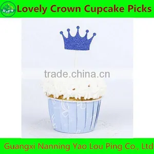 Bling Lovely Crown Cupcake Pick For Decoration Wedding Birthday Party Best Gifts thumbnail-4