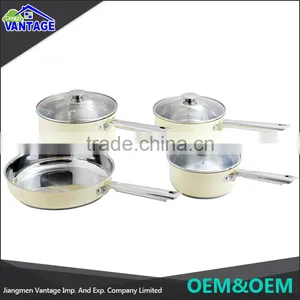 Wholesale Fry Pan Saucepan Saucepan Stainless Steel Kitchen Cookware With Clear Glass Lid thumbnail-3