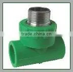 High Quality Water Supply PPR Copper Thread Male Tee thumbnail-1