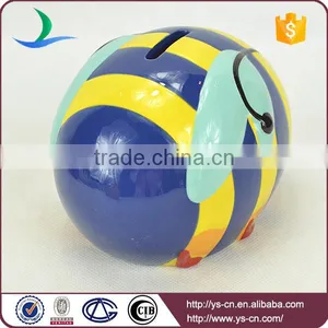 Ceramic Custom Coin Bank With Bee Design thumbnail-5