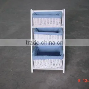 Hotsale Light Wicker Magazine Drawers Cabinet Baskets for Storing Books thumbnail-1