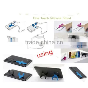 New Shape Multi Colours Soft Silicone Slap Holder for Mobile Phone thumbnail-1