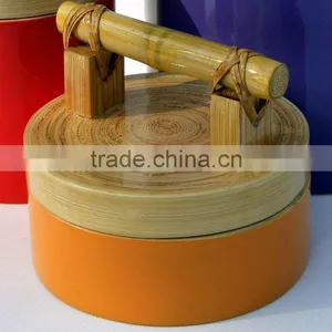 High Quality Best Selling Spun Bamboo Canister Multi Use From Vietnam thumbnail-1