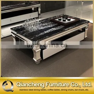 Popular Metal Base Marble Center Table Decorations Coffee Table thumbnail-3