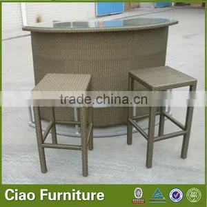 Module Synthetic Rattan Bar Table Set thumbnail-1