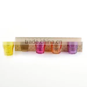 8.5oz Cheap Glass Cup Wholesale Cylinder Shaped Drinking Glass Colorful Water Glass thumbnail-2
