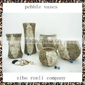 Chic Home Decor Item Natural Seashell Stone Large Heavy Modern Vases thumbnail-1