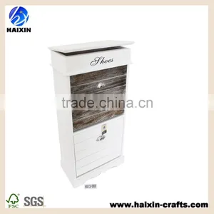White Shabby Grey Shoe Cabinet/white Shoe Wooden Cabinet /wooden Storage Cabinet thumbnail-2