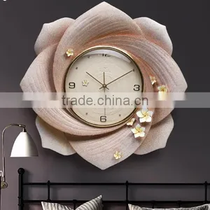 M28B Momoda Creative Modern Fancy Elegant 3D Flower Wall Clock Quiet Quartz Home Decoration Large Wall Table Clock Set thumbnail-1