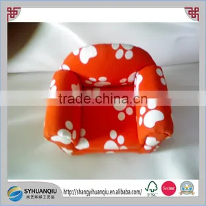 Kids Foot-print Sofa Fabric Leather Sofa Chair CN thumbnail-1