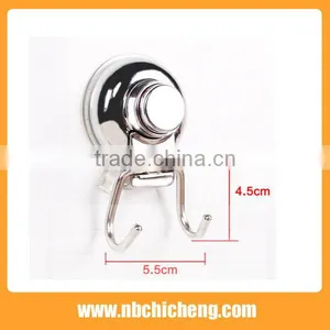 High Quality Wall Mounted Double Hook Sliver Bath Hooks thumbnail-3