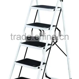 5 Steps Folding Step Ladder With Safety Rail thumbnail-1
