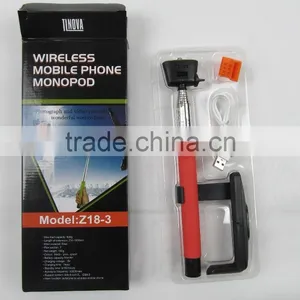 Extendable Mobile Phone Selfie Handheld Stick Monopod With Adjustable Phone Holder and Bluetooth Wireless Remote Shutte thumbnail-2