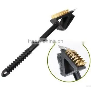 BBQ Grill Brush ,Plastic Handle/steel Wire Clean Brush thumbnail-1