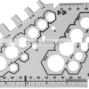 Nut and Bolt Gauge With Patent for Measuring Tool thumbnail-1
