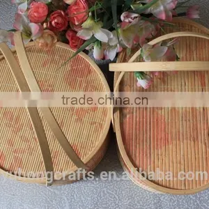 Environmental Bamboo Basket With Handle thumbnail-6