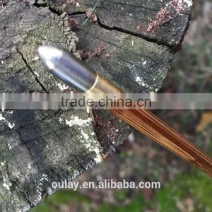 Nature Bamboo Arrows With Three Different Weights Screw-in Points And Brass Inserts thumbnail-1