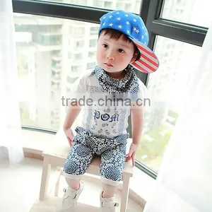 Children's Cotton Printing Cool Suit With Triangular Bandage thumbnail-2