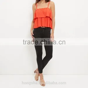2016 Newest Sexy Layered Tie Strap Cami Sleeveless Top HST8043 thumbnail-5