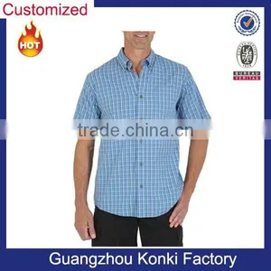 Men's Short Sleeve Woven 100%cotton Shirt thumbnail-1