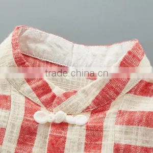 Chinese Style Baby Clothes Boy Cotton Striped Evening Jumpsuits for 0-2 Years Old Baby thumbnail-5