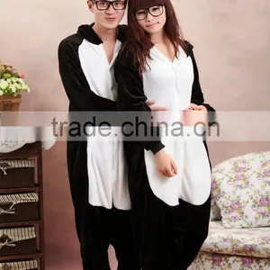 Flannel Cartoon Adult Animal Jumpsuit Animal Pajamas Jumpsuit Penguin Design thumbnail-1