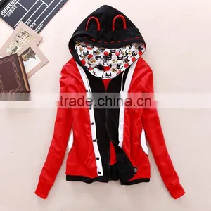 Fleece Jackets Bulk Women Cute Color Pattern Double Layer Girls Winter Coat OEM Wholesale thumbnail-2