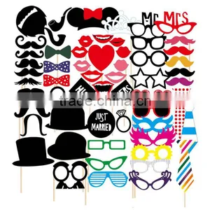 Wedding Party Photo Booth Props Dress-up Photo Booth Props Party Favors Celebration Party Masks thumbnail-4
