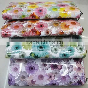2016 Hot Pvc Leather Latest Wallet With Floral Printing thumbnail-2
