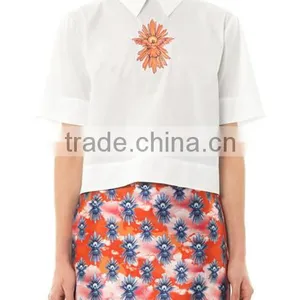 Mini Style Polo Design New Model Shirts Ladies Office Wear thumbnail-1