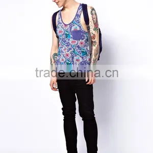 All Over Floral Print Chest Pocket Vests thumbnail-4