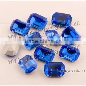 Wholesales Shiny Sapphire Glass Stone ,crystal Stone Stone for Apparel thumbnail-1
