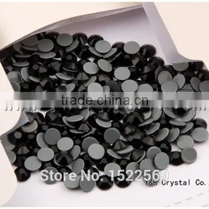2058HFSS20 1440pcs Round Shape Jet Color Flatback Crystal Glue Base Loose Hot Fix Rhinestones Iron on Stones Clothing Accessorie thumbnail-3