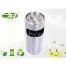 Round Plastic Stainless Steel Ashtray Bin Standing For Hotal Cylindrical thumbnail-1
