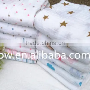 Hot Sale Muslin Swaddle Blanket Wholesale Muslin Fabric Baby Swaddle Wrap thumbnail-1