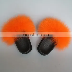 Children Style Baby Cute Genuine Fox Fur Slipper Wholesale Fashion Fur Slippers thumbnail-4